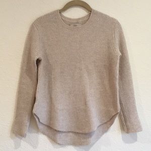 Loft petites wool ribbed sweater long sleeve crew